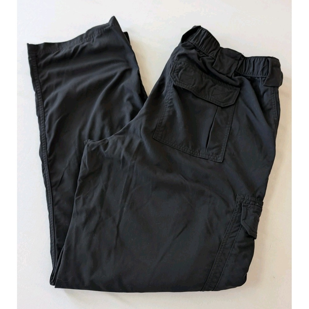 Duluth Trading Co Mens XLx34 Black Drysdale Cargo Hiking Pants Relaxed Fit Nylon